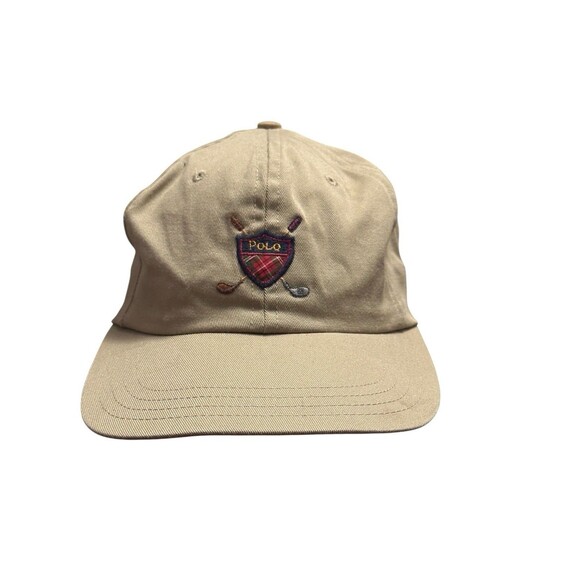 Ralph Lauren Other - Vtg 90s Polo Ralph Lauren Shield Crest Golf Strapback Hat USA Made Cotton Rare